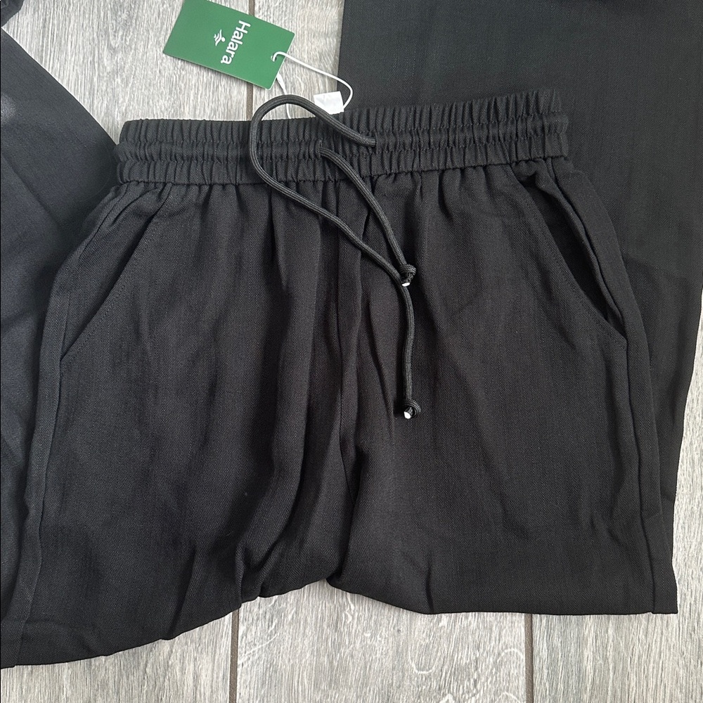 Halara black linen pants in TALL - Picture 3 of 5
